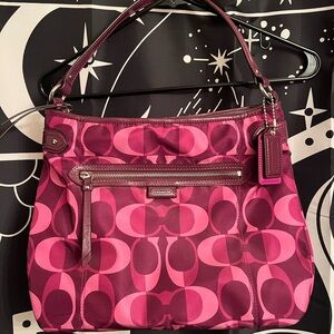Purple Coach Logo Bag